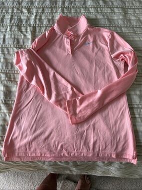 Nike Light Pink Quarter-Snap Long Sleeve Pullover